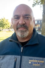 Kent van der Kamp poses for a portrait during his campaign for Deschutes County sheriff, Sept. 26, 2024.