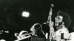 BOSTON - AUGUST 26: Wilson Pickett and Sly and the Family Stone were the two star attractions at Harvard Stadium to help Miss Elma Lewis fund raise for her National Center for Afro-American Artists. Sly led one one of the group's favorite hits, "Dance to the Music."