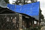 A side view of the failing roof at the Human Solutions Family Shelter.