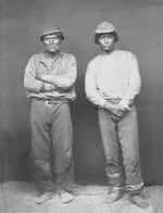 This photograph from 1873 shows Modoc leaders Schonchin John and Captain Jack at Fort Klamath, Oregon.