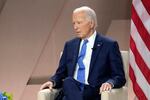 President Joe Biden listens during a meeting with Ukraine's President Volodymyr Zelenskyy on the sidelines of the NATO Summit in Washington, Thursday, July 11, 2024.