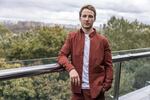 Oleksandr Budko, a 28-year-old Ukrainian war veteran, whose military call sign is Teren, poses for a portrait in Kyiv, Ukraine, on Oct. 18. Budko, a double amputee, participated in the Ukrainian version of the TV show The Bachelor.