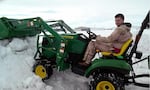 In Ontario, Oregon, Rob Haun helps plow a path to his business.