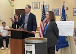 U.S. Sen. Ron Wyden and Congresswoman Val Hoyle spoke together at the Women, Infants and Children program building on Nov. 1, 2025.