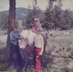 Amy Lay with her brothers on their family homestead near Medical Springs, Oregon.