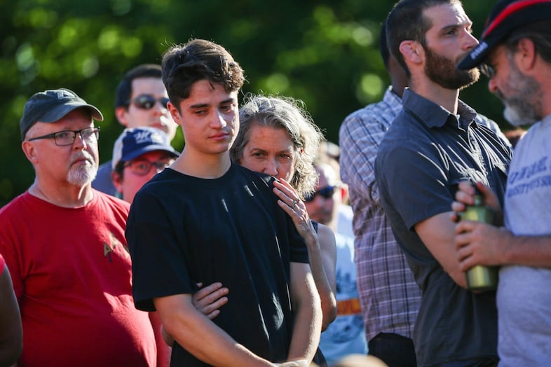 Participants urged each other not to let the killings — and the hate that apparently motivated them — drive Oregonians apart.