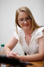 Reagan Bunch, 20, is from Hayesville, N.C., and attends The University of North Carolina Wilmington. For her, job accessibility and affordability are key issues as she thinks about graduating and moving back to her hometown, which has a population of around 400 people.