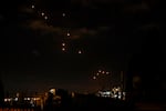 This picture shows projectiles above Jerusalem on Tuesday. Iran said it launched a missile attack at Israel in response to the killing of Hezbollah chief Hassan Nasrallah and other militant leaders last week.