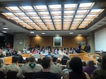 Community members pack the room at a Salem City Council meeting Nov. 26, 2019. 