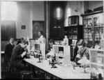 A photograph of the bacteriology laboratory at Howard University displayed at the 1900 Exposition Universelle in Paris.
