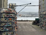 FILE - Crab pots near the Pacific Seafood processing plant in Newport, Ore., Nov. 22, 2025.