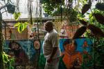 Luis Cassiano outside his green-roofed home in Rio de Janeiro. He's the founder of a nonprofit group that promotes green roofs.