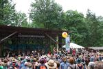 Marchfourth! takes the main stage on the third day of the Northwest String Summit and engages the hundreds of attendees in the crowd. The Northwest String Summit takes place at Horning's Hideout in North Plains, Oregon from July 14 to 17.