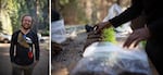 Micah Craig and a team from the Eastern Sierra Conservation Corps replant sequoia seedlings. Some are from groves already experiencing hotter, drier conditions, which could give them a better shot at withstanding climate change.