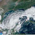 This satellite image provided by the National Oceanic and Atmospheric Administration on Monday shows Hurricane Milton churning through the Gulf of Mexico toward Florida.