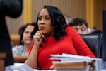 Fulton County District Attorney Fani Willis looks on during a hearing in the Georgia election interference case on March 1 in Atlanta.