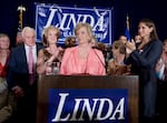 McMahon ran two unsuccessful campaigns for the U.S. Senate. Here she celebrates her 2012 Republican primary win in Stamford, Conn.
