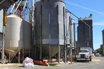 Grain bins at Mid Columbia’s seed plant help facilitate the storage and movement of wheat from farmers to export markets.