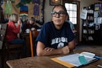 “I just think we need to have a say instead of things being imposed on us," said Loretta Guzman, owner of Bison Coffeehouse in Portland, Ore. Guzman's business is one of many locations across the state where volunteers are petitioning for for No Tax Oregon's campaign.