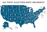 The Southern Poverty Law Center compiled state-by-state reports of harassment, intimidation and threats since the election.
