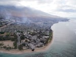 A wasteland of burned out homes and obliterated communities is left on Aug. 10, 2023, in Lahaina, Hawaii, following the wildfire that devastated the area.