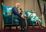 Ted Wheeler speaking at the second of two state of the city addresses April 13, 2018.