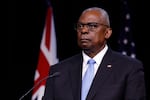 Secretary of Defense Lloyd Austin is pictured at the U.S. Naval Academy on Aug. 6 in Annapolis, Md. 