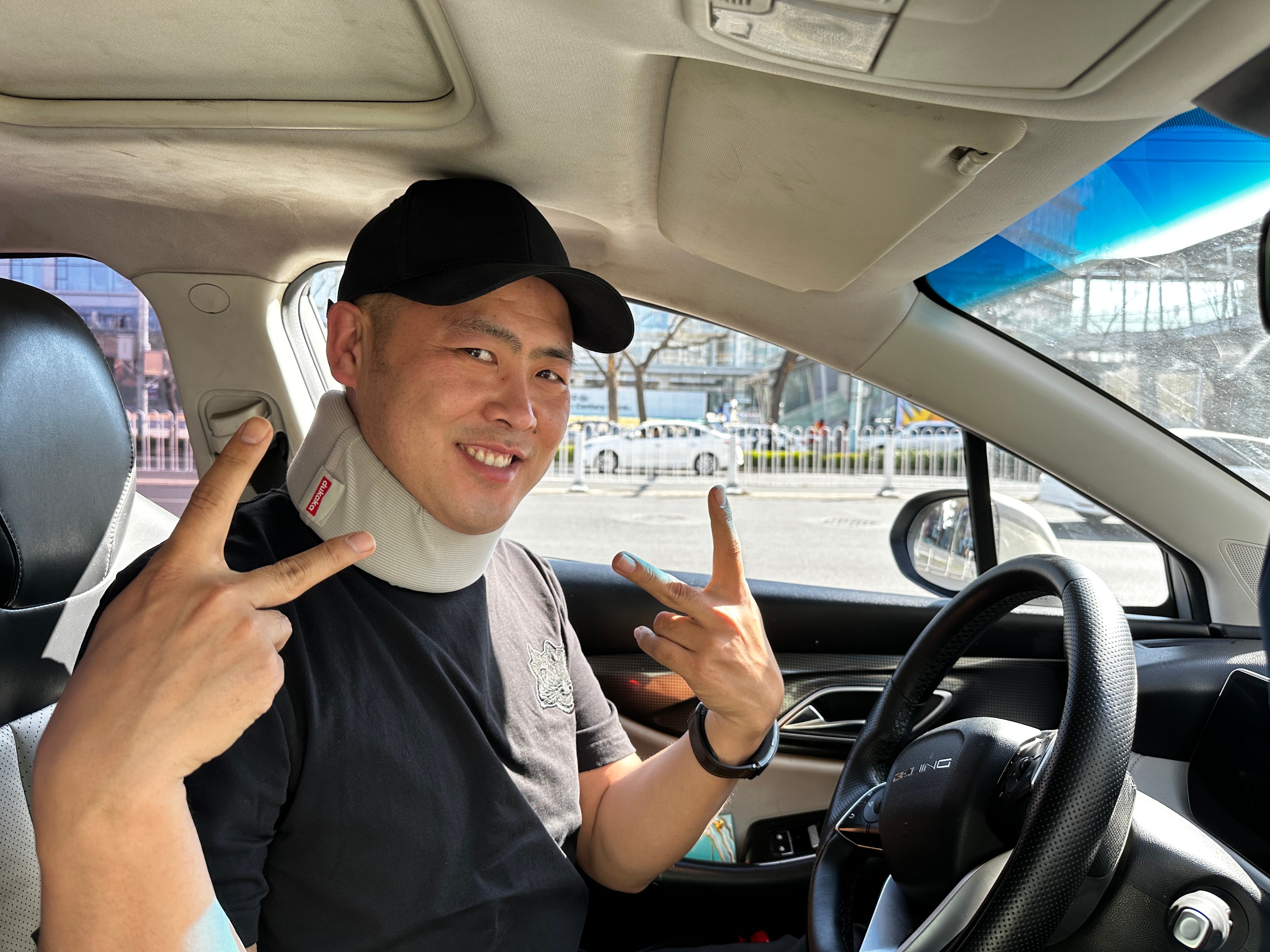 Shao Wei, 36, says he went into the ride-hailing business to pay off debts. He doesn't live in the car, which he rents out and cleans daily to avoid odors. He sympathizes with drivers who sleep in their cars and are penalized by employers and passengers for their vehicles' odor.