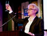 Then-candidate for the Democratic nomination for governor Tina Kotek speaks to her supporters at an election night party at Revolution Hall on May 17, 2022 in Portland, Ore.