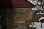 Snow blankets a building at the Malheur Wildlife Refuge.