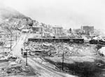 A view of Wallace, Idaho, destroyed by forest fires in 1910.