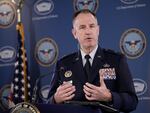 Pentagon Press Secretary Brig. Gen. Pat Ryder speaks during a press briefing at the Pentagon on Feb. 10. At the time, Ryder offered few details about the object shot down.