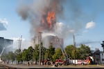 FILE - Emergency crews on the scene at the Centennial Mills fire, Aug. 2, 2026.