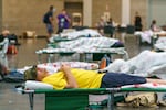 Carl W. (no last name given) of Portland stayed overnight at a cooling center at the Oregon Convention Center  in Portland, June 28, 2021, after his air conditioning went out in his home. Extreme weather events are affecting the mental health of Oregonians. 