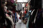 Colorful costumes crowd the aisles from floor to ceiling at Helen's Pacific Costumers in northeast Portland.