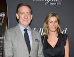 "60 Minutes" executive producer Bill Owens, left, shown with executive editor Tanya Simon in 2019. Owens resigned Tuesday, saying corporate leaders were no longer letting him "make independent decisions based on what was right for 60 Minutes, right for the audience."