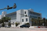 Ryan Routh, the man accused in a 2024 assassination attempt of Donald Trump at a West Palm Beach, Fla. golf course, had a federal court hearing Wednesday in Fort Pierce, Fla. In this file photo of the Alto Lee Adams Sr. United States Courthouse, attorneys argued several merits of the case — including what can and can't be used in the trial.