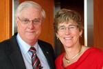 Oregon Education Association president Hanna Vaandering with NEA president Dennis Van Roekel.