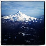 Mount Hood from the air.