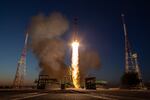 The Soyuz MS-22 rocket is launched to the International Space Station with Expedition 68 astronaut Frank Rubio of NASA, and cosmonauts Sergey Prokopyev and Dmitri Petelin of Roscosmos onboard, on Sept. 21, 2022, from the Baikonur Cosmodrome in Kazakhstan.