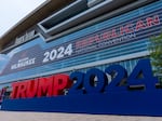 Preparations are made outside the Fiserv Forum ahead of the 2024 Republican National Convention, Saturday, July 13, 2024, in Milwaukee.