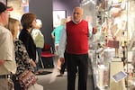 On tours of the Jim Crow Museum Ferris State University in Michigan, like this one led by David Pilgrim on Aug. 8, 2018, visitors are often asked to describe what they see in the objects, and then to try and explain how it is they came to see things a certain way. 