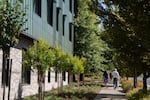The front of Legin Commons on Sept. 10, 2026 in Portland, Ore. Legin Commons is a new 124-unit affordable housing development in Southeast Portland.