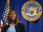 New York Attorney General Letitia James speaks during a press conference on July 13, 2022 in New York City.