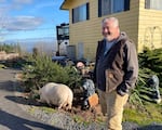 Doug Sellers at the ridgetop property north of Portland where his grandparents once lived, Feb. 7, 2022. Sellers’ grandmother Dorothy English, property rights activist in Oregon, would always say that if you didn’t have strict zoning limits, “you could have a pig farm next to you or a slaughterhouse,” he recalled.