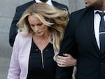 Adult-film actress Stephanie Clifford, also known as Stormy Daniels, on April 16, 2018, in New York. Trump is facing criminal charges for alleged hush money payments paid to Daniels in 2016.