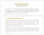 Typewritten paragraphs from a legal document are shown. The heading at the top says, "Non-disclosure agreement," and "Economic Development" and "(Project Lightning)."