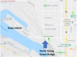 North Going Street Bridge provides the only public access to Swan Island, a key industrial area in North Portland.