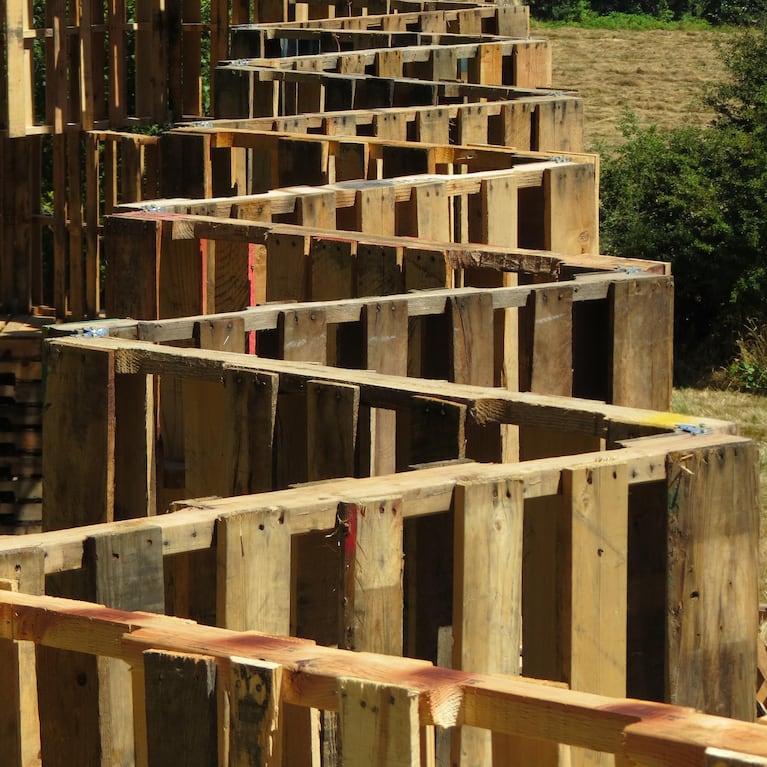 Pickathon stage made of pallets