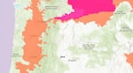 This map created by the National Weather Service shows heat advisories in place in Oregon.